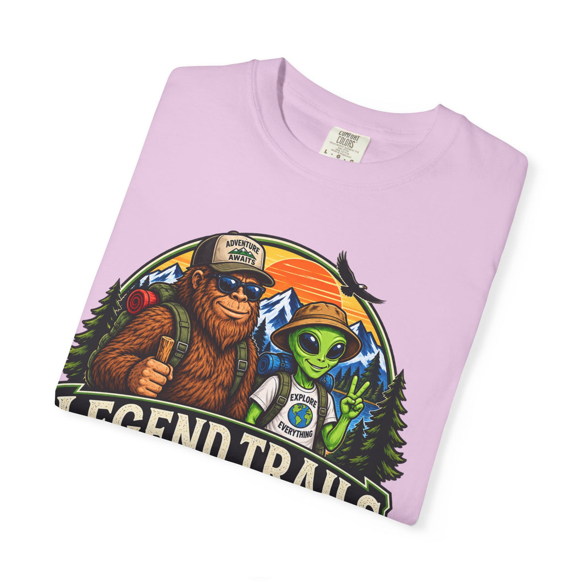 Legend Trails T-Shirt — Bigfoot & Alien Adventure Graphic Tee