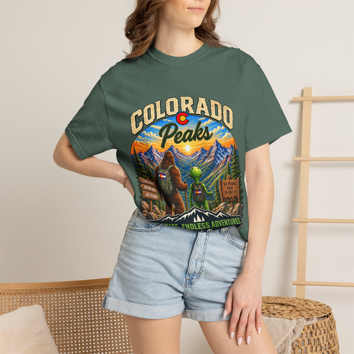 Colorado Peaks T-Shirt — One State, Endless Adventures Outdoor Graphic Tee