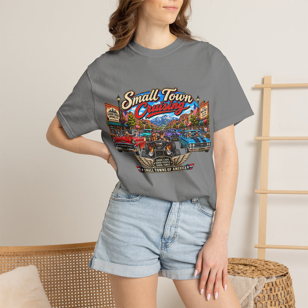 Small Town Cruising T-Shirt — Vintage Classic Car Scene Tee