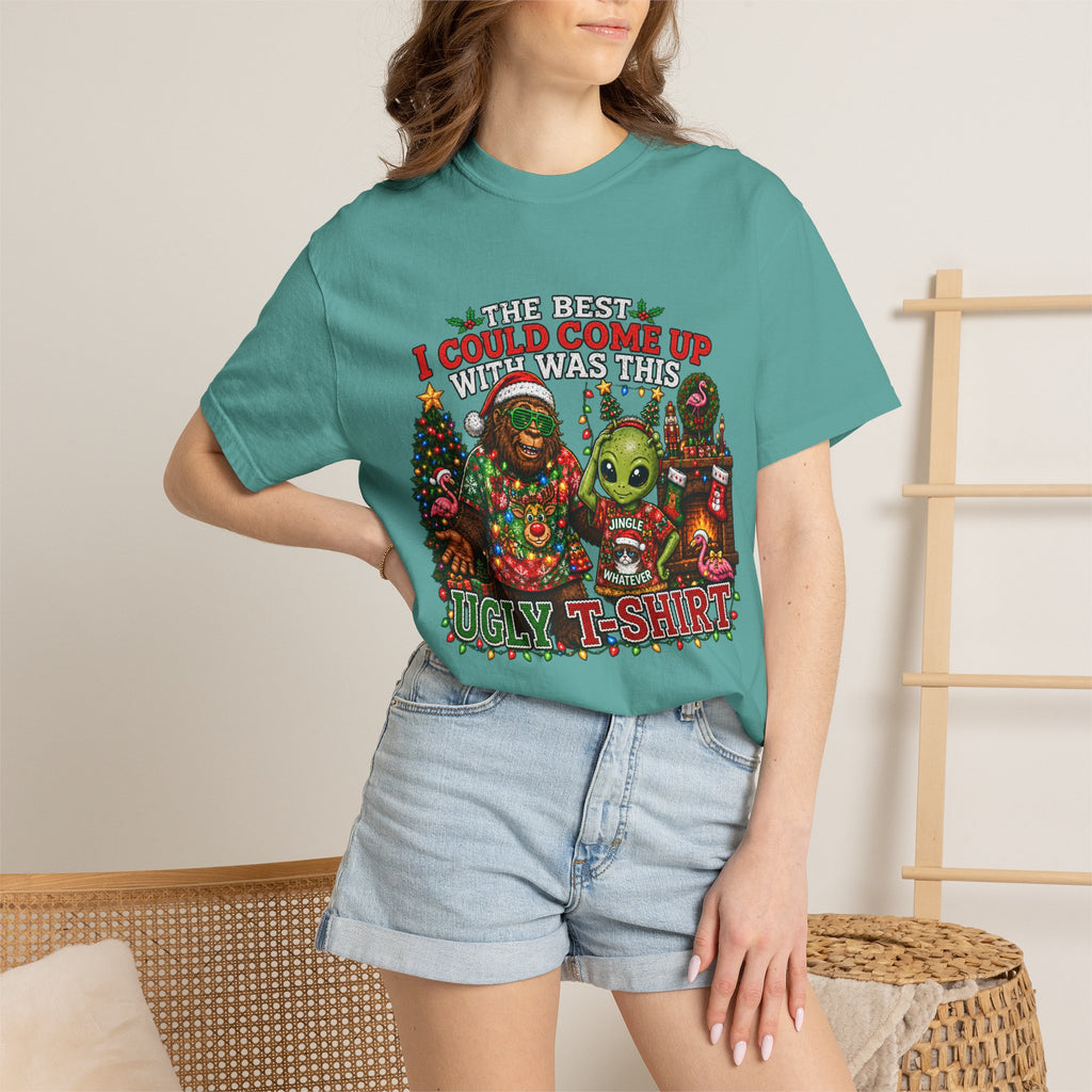 Ugly Christmas T-Shirt — 'I Could Come Up With An Elfier Design But This Is My Ugly T-Shirt' Holiday Tee