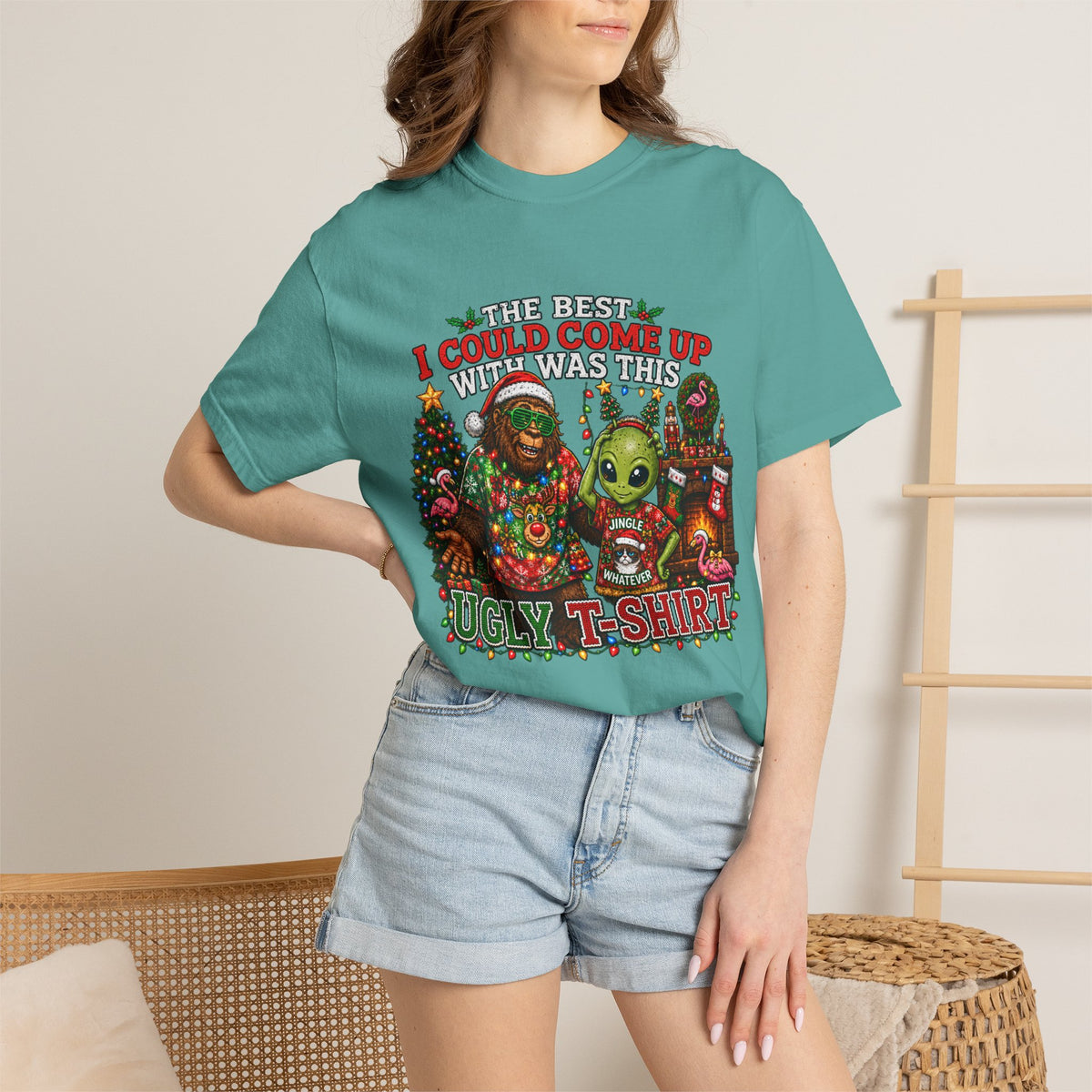 Ugly Christmas T-Shirt — 'I Could Come Up With An Elfier Design But This Is My Ugly T-Shirt' Holiday Tee
