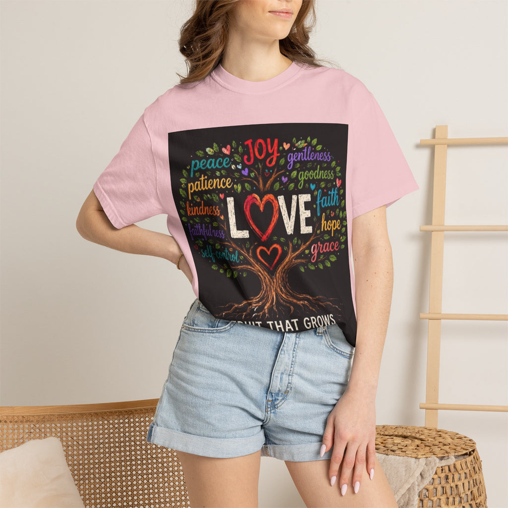 Love Tree T-Shirt — "Fruit That Grows From Love" Inspirational Faith Tee