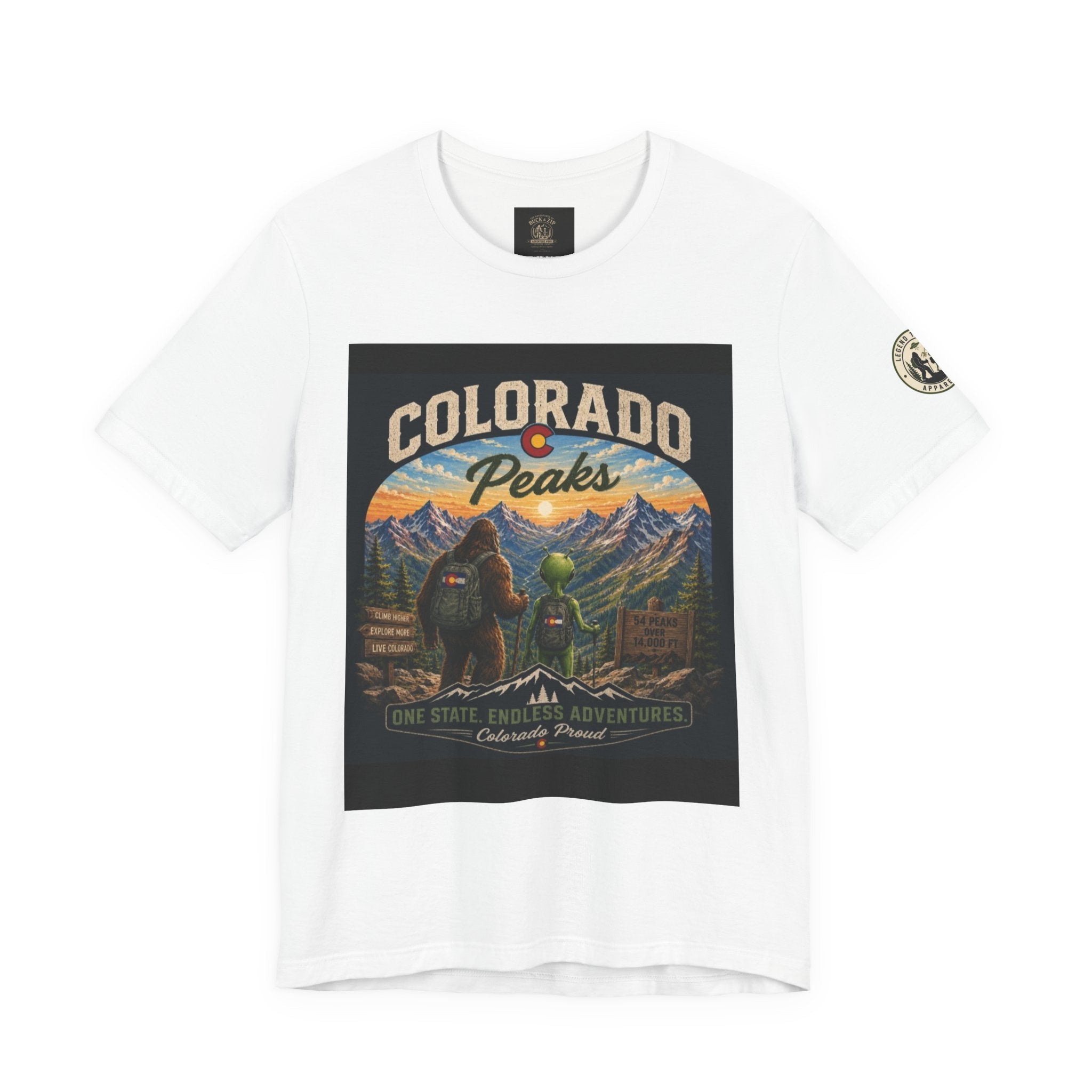 Colorado Peaks T‑Shirt — Retro Mountain Adventure Tee