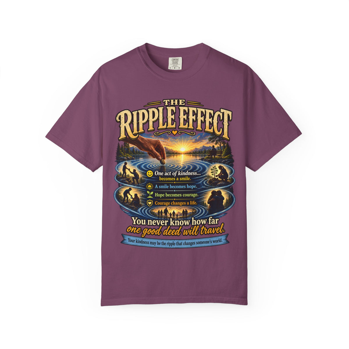 Ripple Effect T-Shirt — Inspirational Nature Graphic Tee