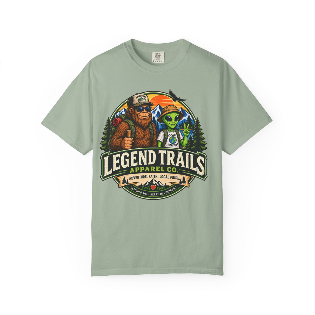 Legend Trails T-Shirt — Bigfoot & Alien Adventure Graphic Tee