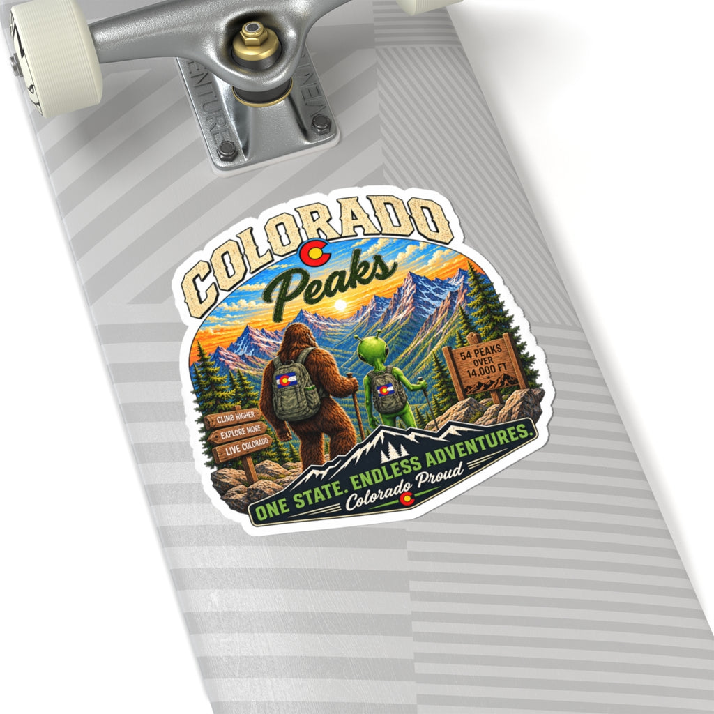 Colorado Peaks Sticker — One State, Endless Adventures Outdoor Decal