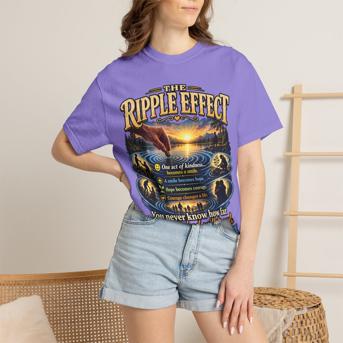 Ripple Effect T-Shirt — Inspirational Nature Graphic Tee