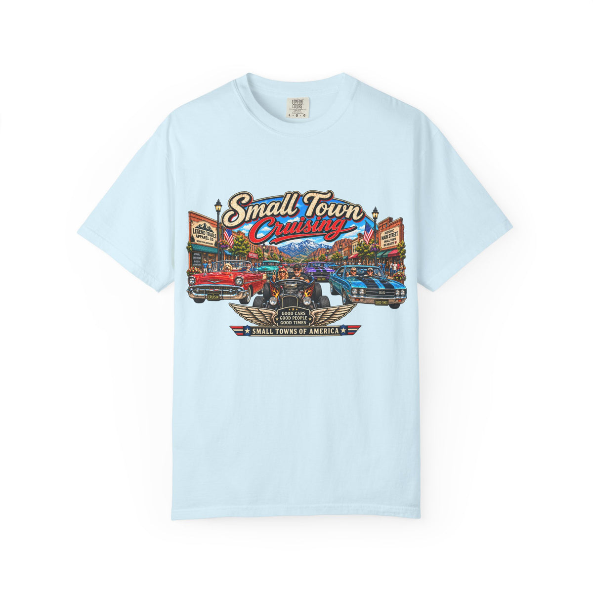 Small Town Cruising T-Shirt — Vintage Classic Car Scene Tee