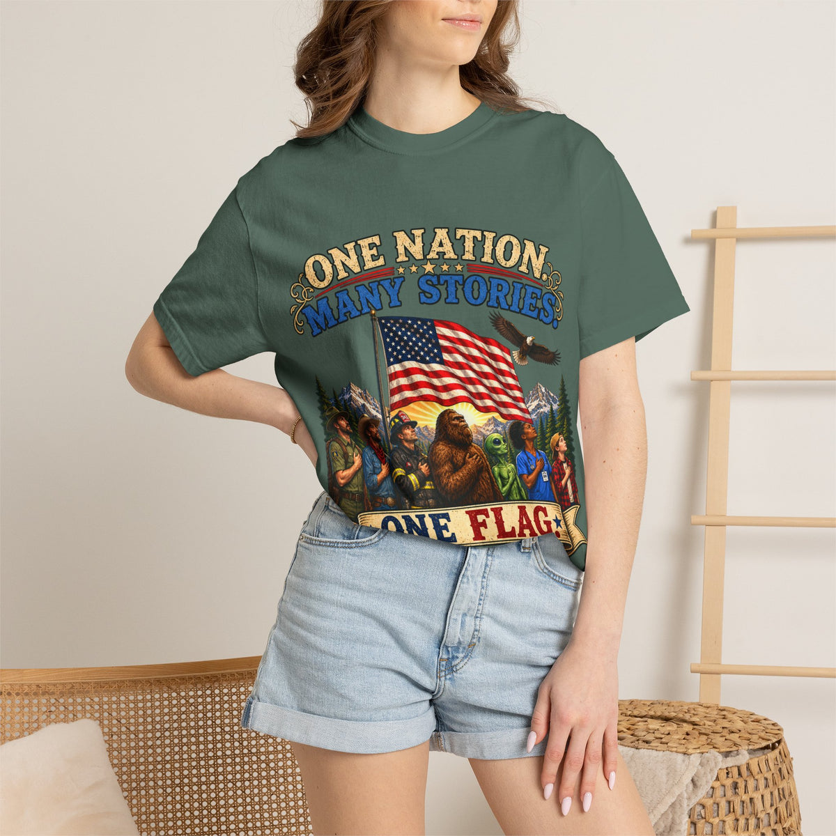 One Nation Many Stories One Flag T-Shirt