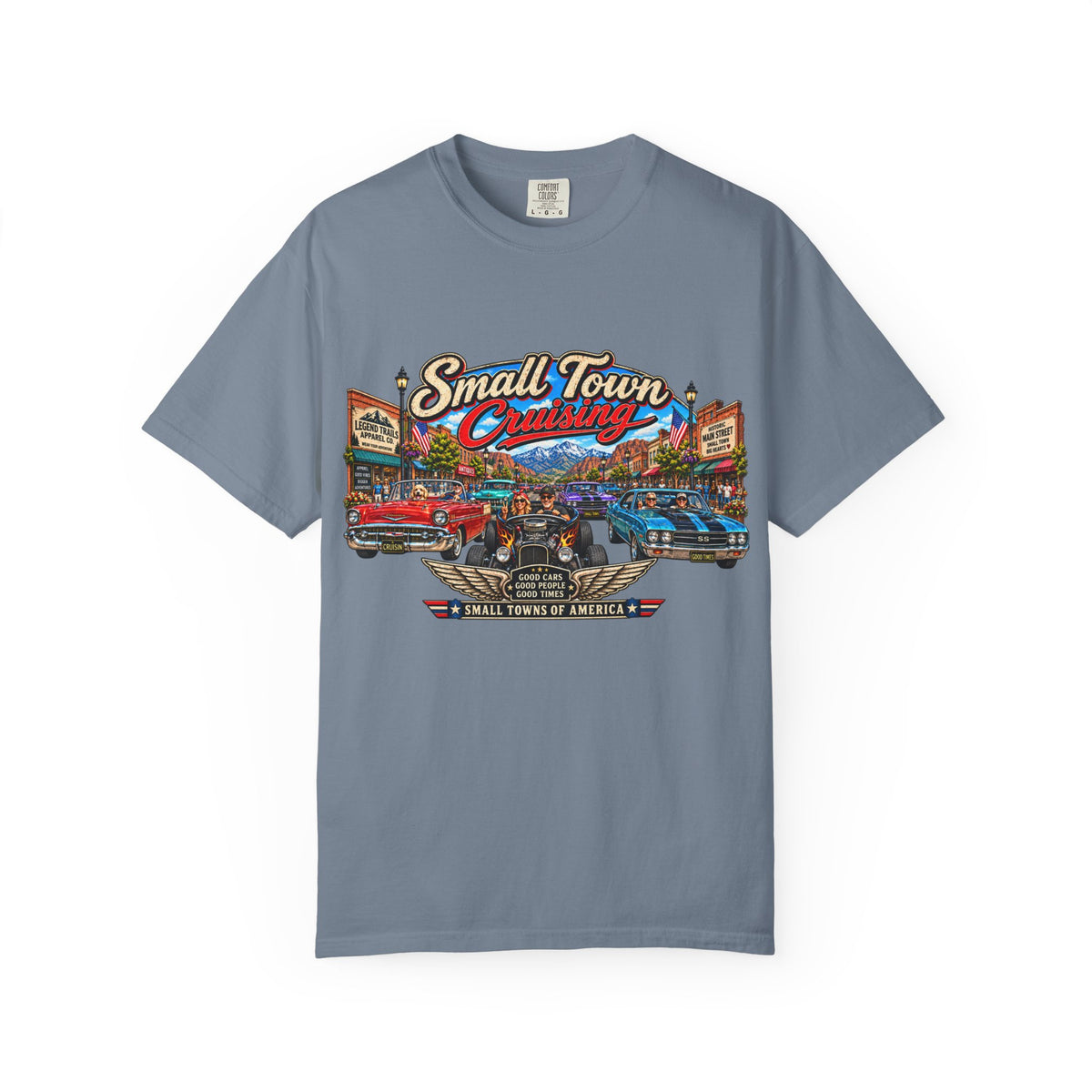 Small Town Cruising T-Shirt — Vintage Classic Car Scene Tee