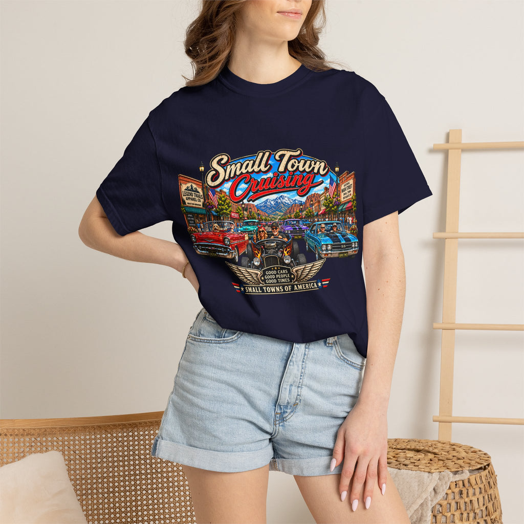 Small Town Cruising T-Shirt — Vintage Classic Car Scene Tee