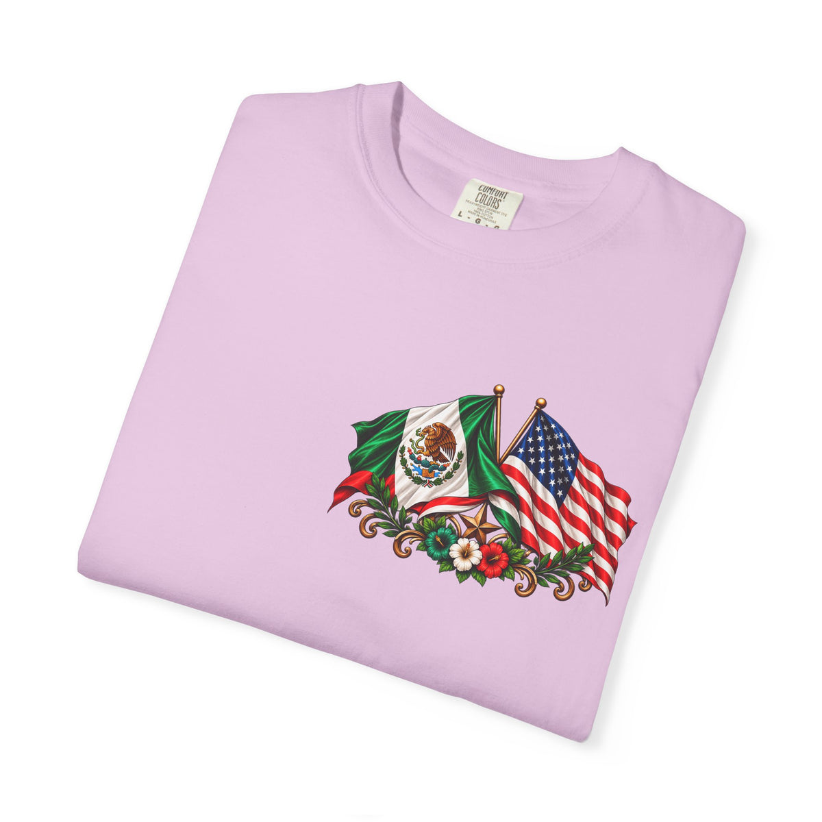 Proud of My Roots T-Shirt — "Orgulloso de mis Raíces / Orgulloso de ser Americano" USA-Mexico Heritage Tee
