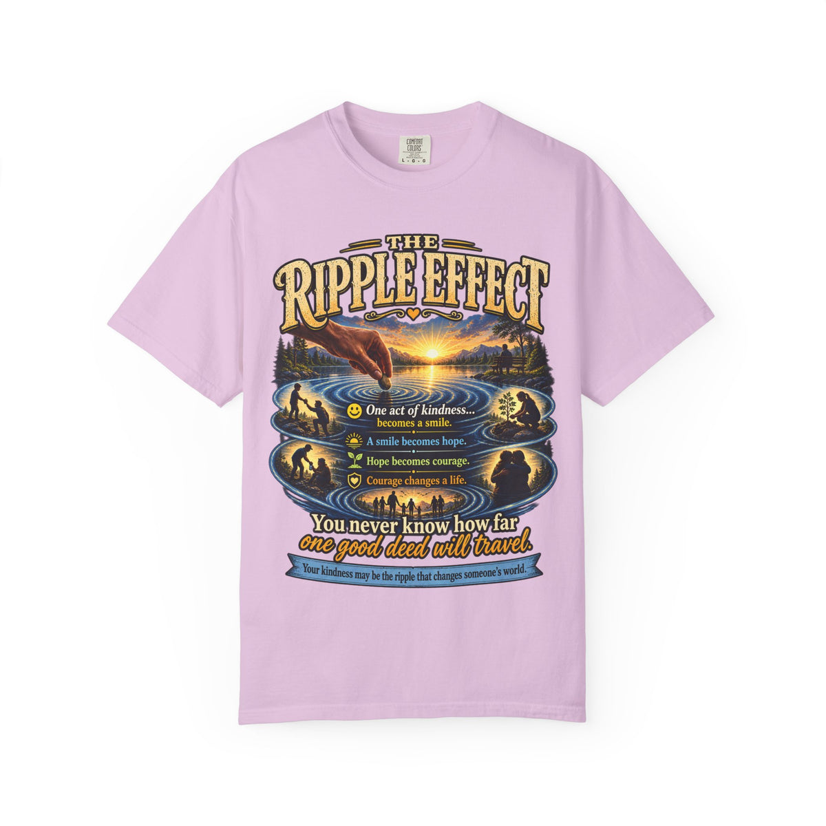 Ripple Effect T-Shirt — Inspirational Nature Graphic Tee