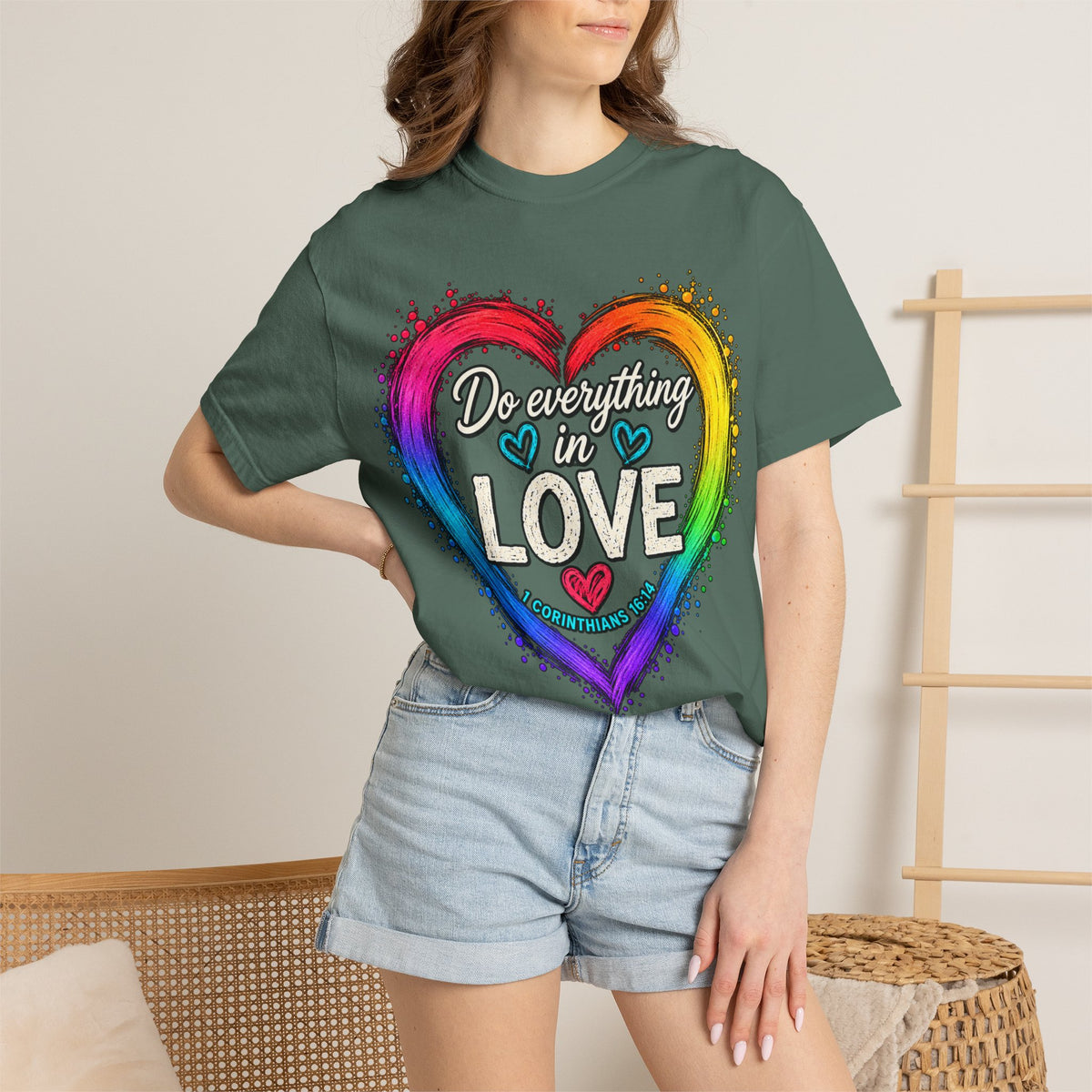 Everything in Love Rainbow Heart T-Shirt