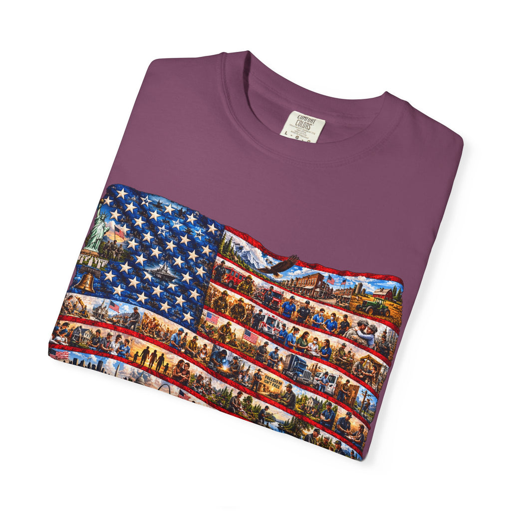 Patriotic 'America the Beautiful' Flag T-Shirt