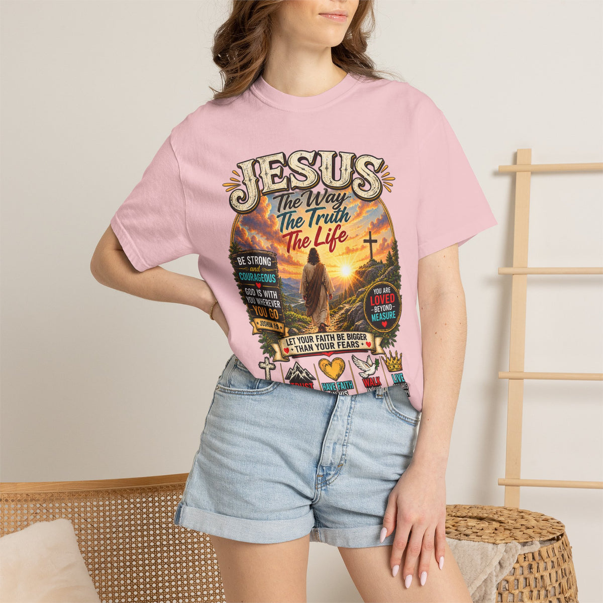 Jesus Faith T-Shirt — "Jesus: The Way, The Truth, The Life" Inspirational Christian Tee