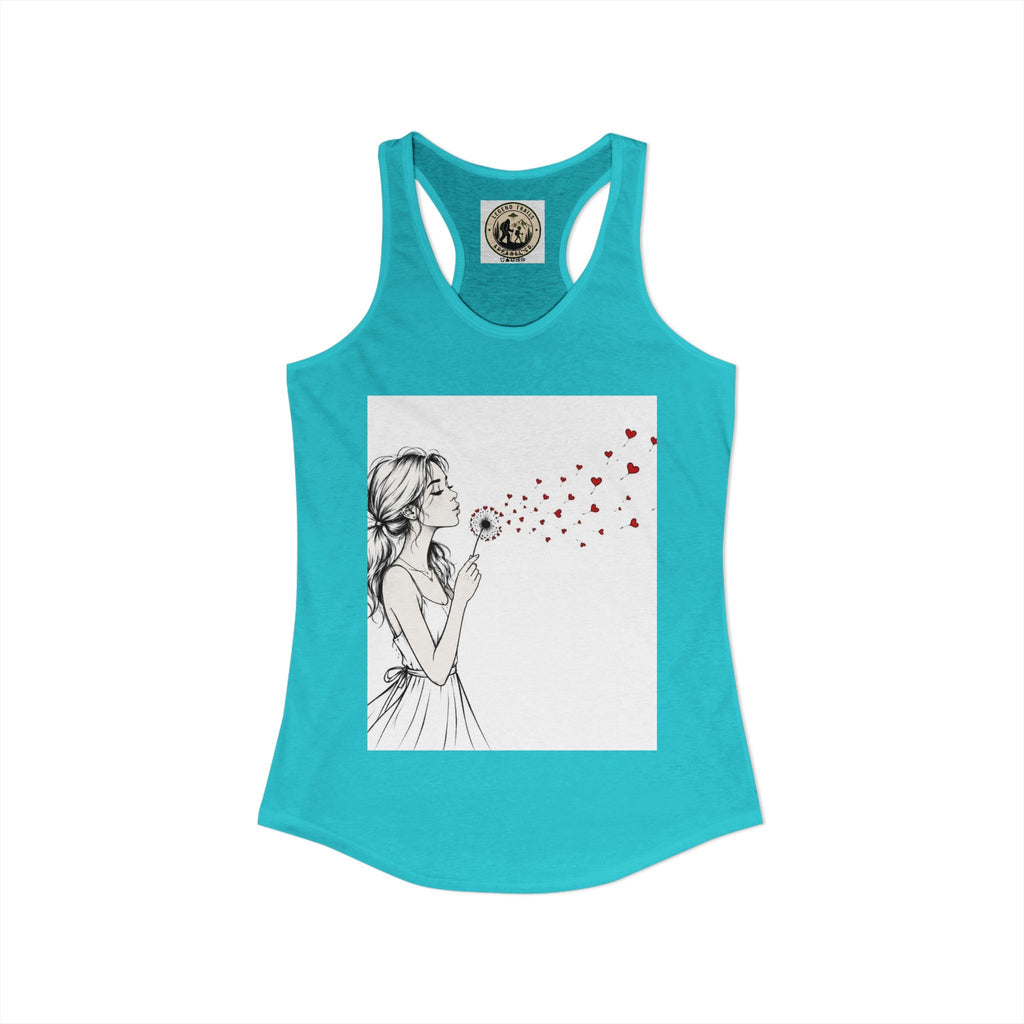 Women's Ideal Racerback Tank " SHARE THE LOVE"