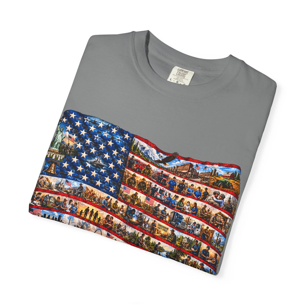 Patriotic 'America the Beautiful' Flag T-Shirt