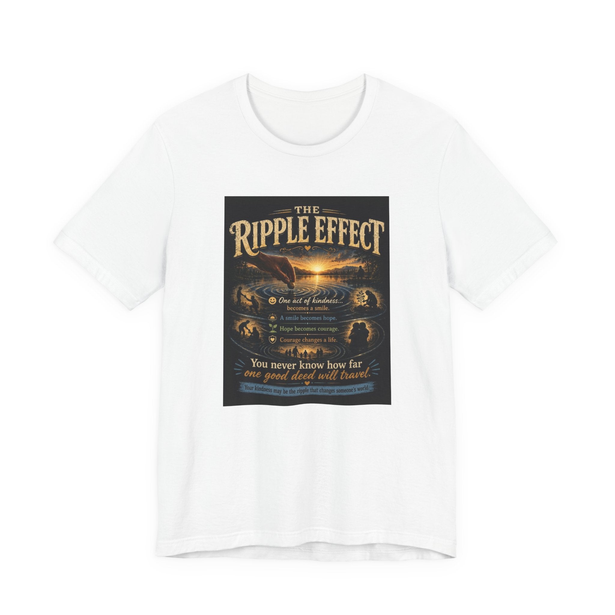 Ripple Effect T-Shirt — Inspirational Ocean Sunset Graphic Tee