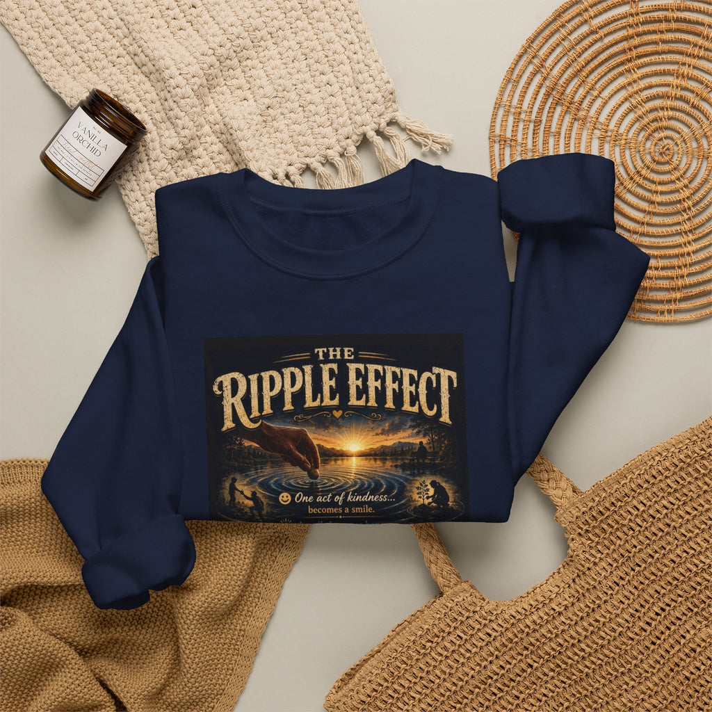 Crewneck Sweatshirt — "The Ripple Effect" Inspirational Graphic