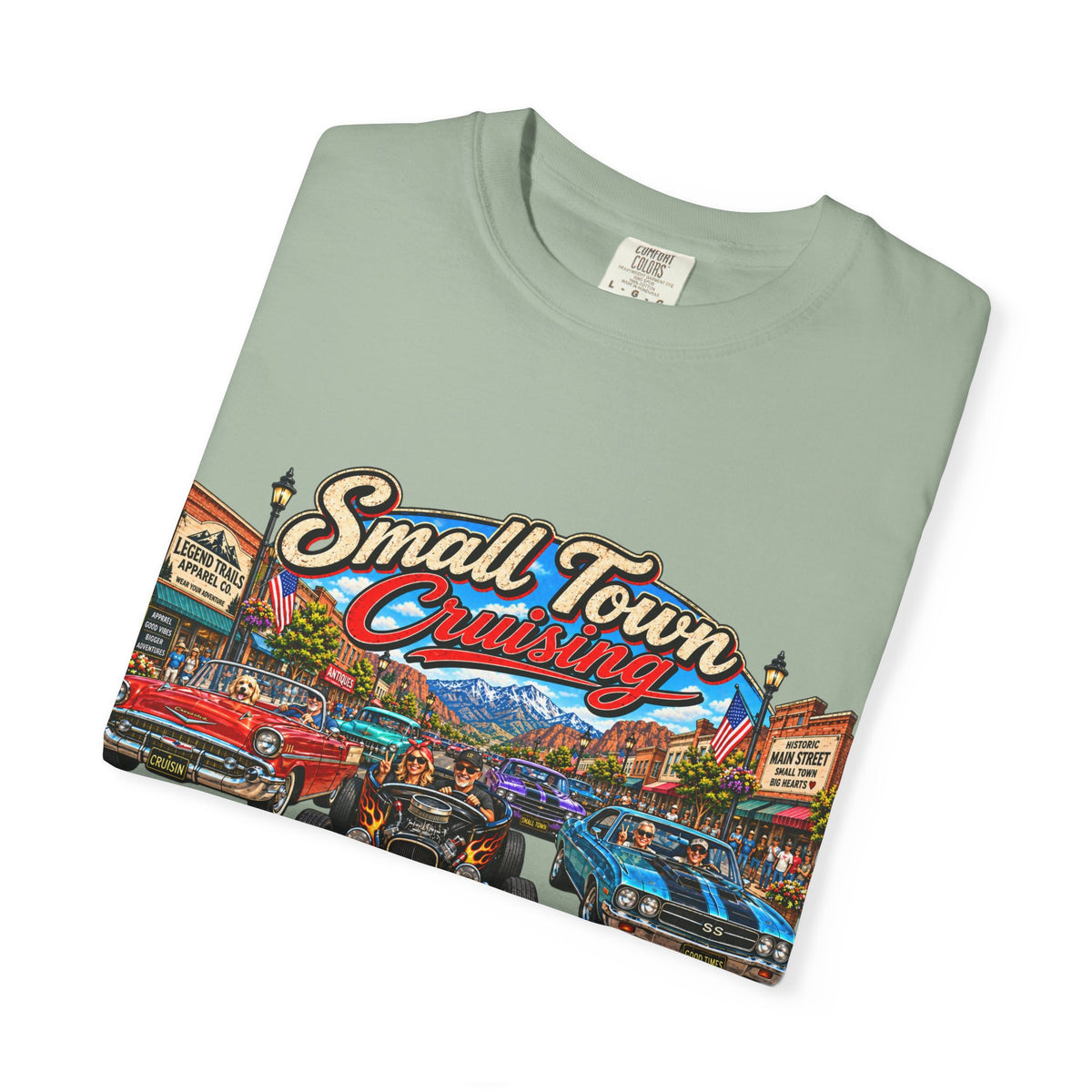Small Town Cruising T-Shirt — Vintage Classic Car Scene Tee