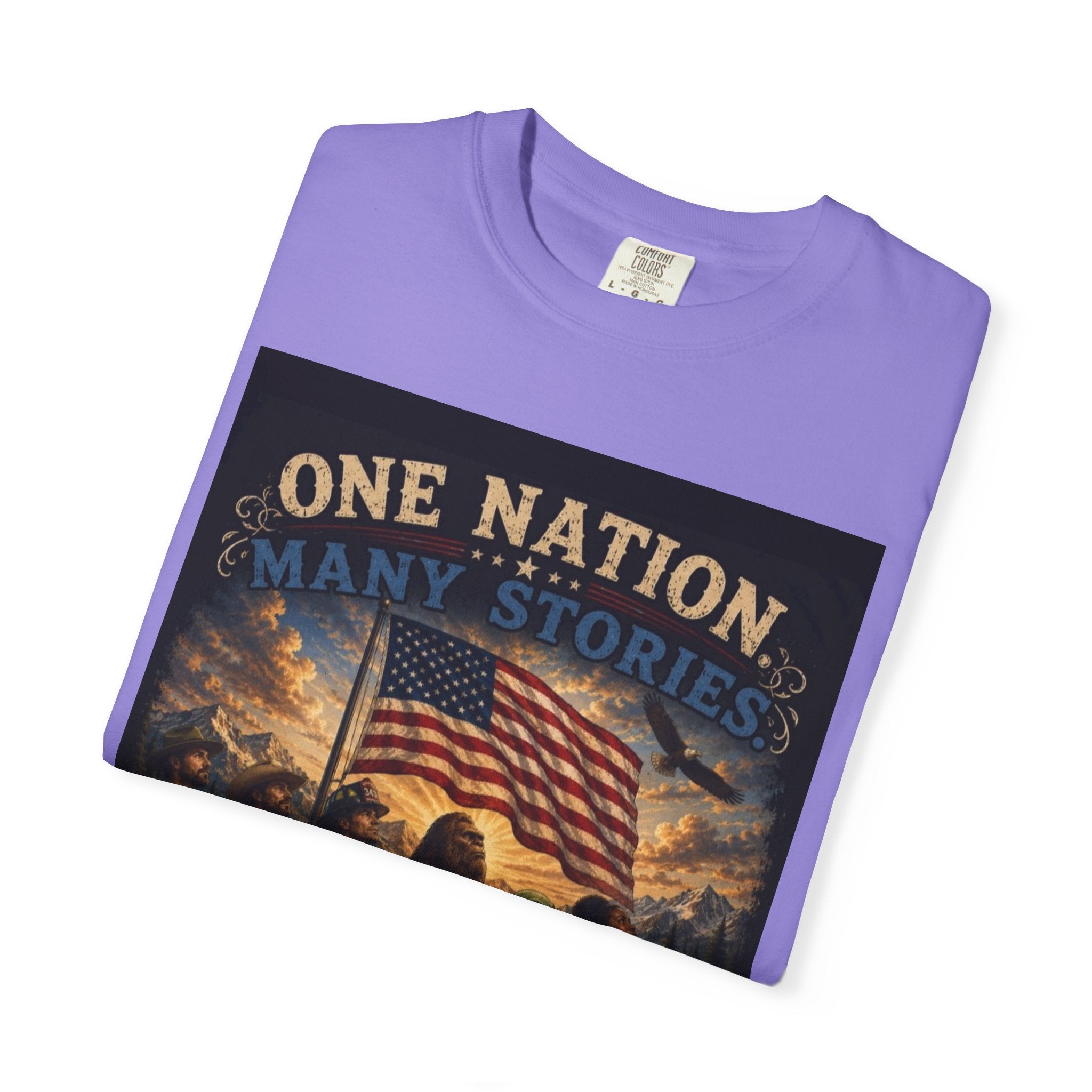 One Nation, One Flag T-Shirt — Patriotic American Flag Graphic Tee