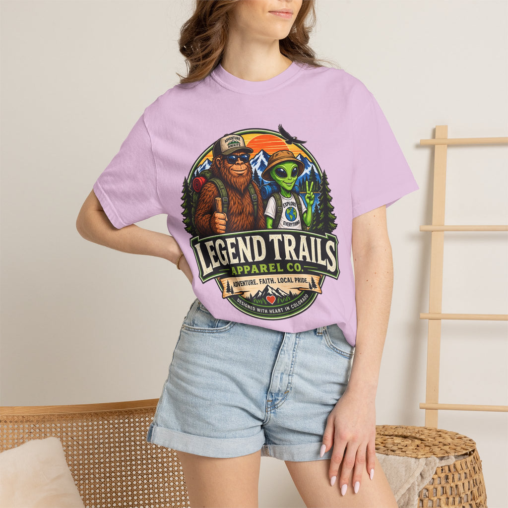 Legend Trails T-Shirt — Bigfoot & Alien Adventure Graphic Tee