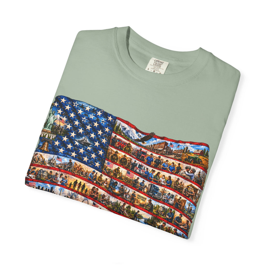 Patriotic 'America the Beautiful' Flag T-Shirt