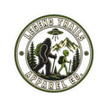 Legend Trails Apparel Co. Kiss-Cut Sticker — Sasquatch & Alien Hiking Badge