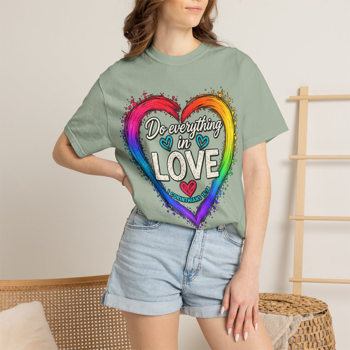 Everything in Love Rainbow Heart T-Shirt