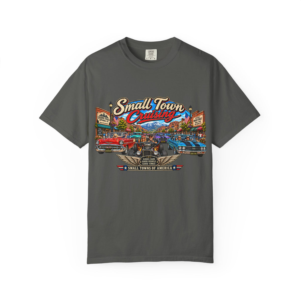 Small Town Cruising T-Shirt — Vintage Classic Car Scene Tee