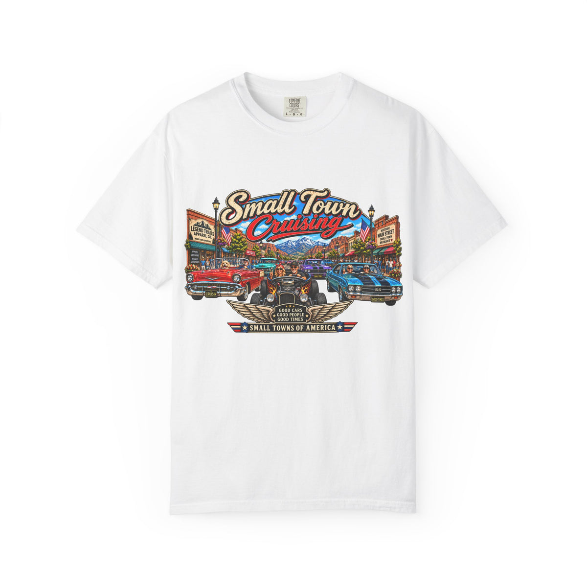 Small Town Cruising T-Shirt — Vintage Classic Car Scene Tee