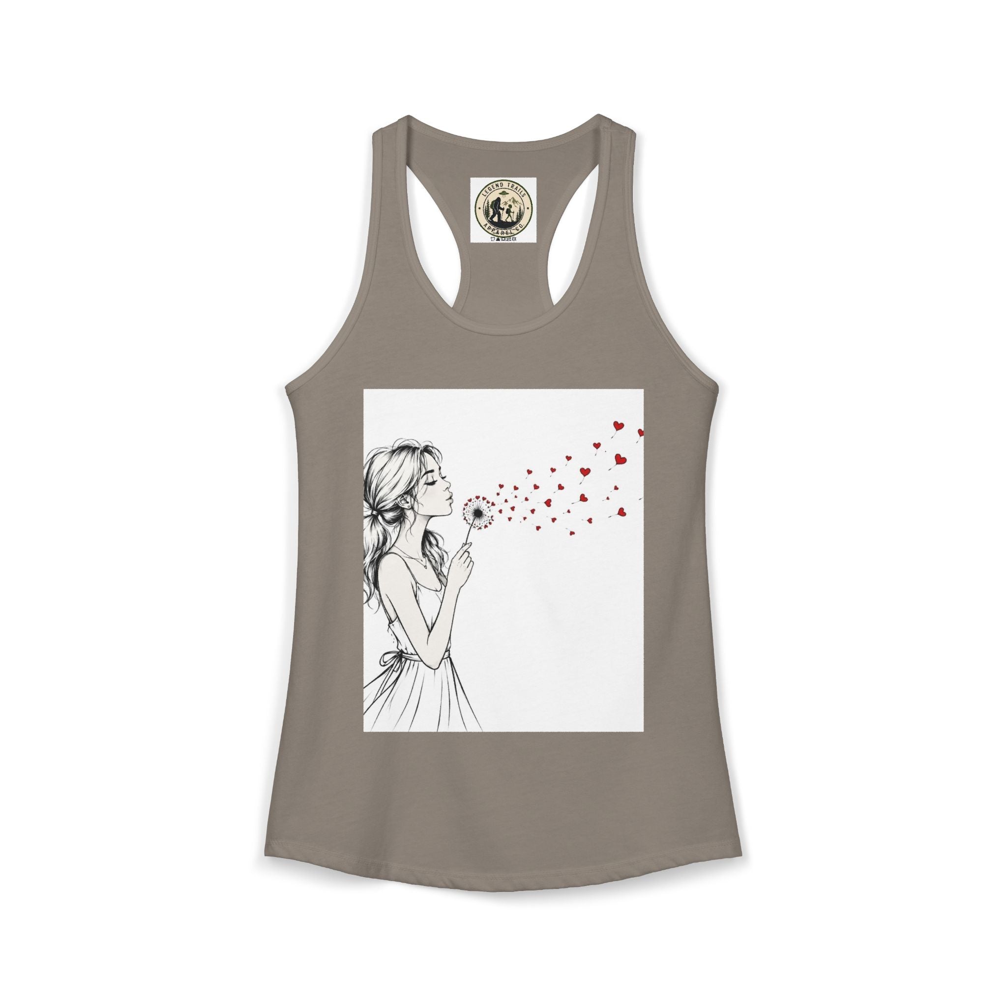 Women's Ideal Racerback Tank " SHARE THE LOVE"
