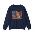 American Flag Crewneck Sweatshirt — "America the Beautiful" Patriotic Pullover