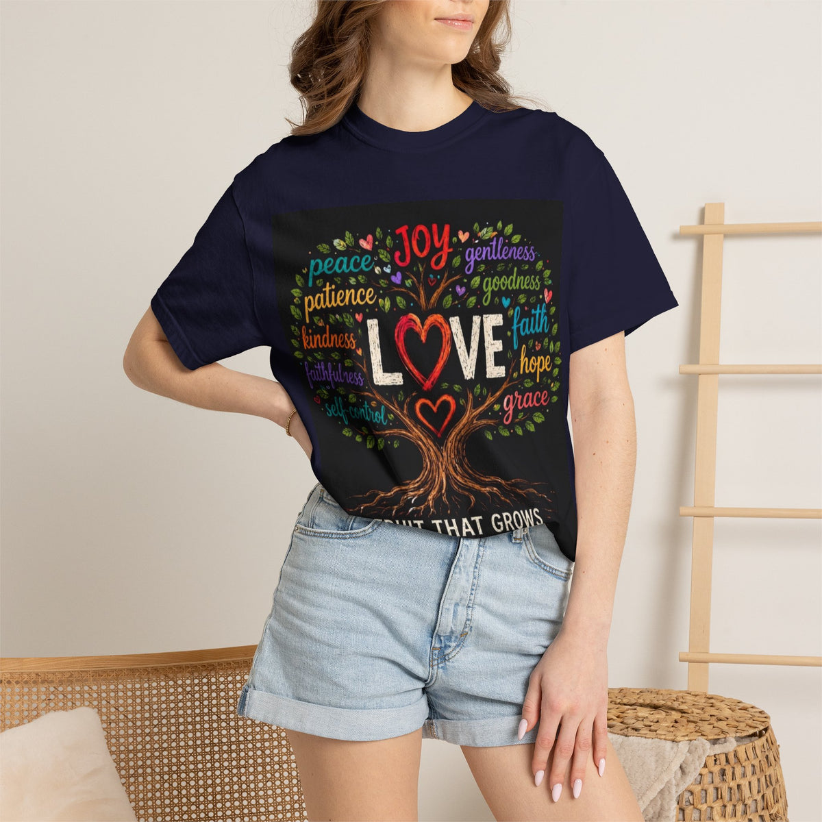 Love Tree T-Shirt — "Fruit That Grows From Love" Inspirational Faith Tee