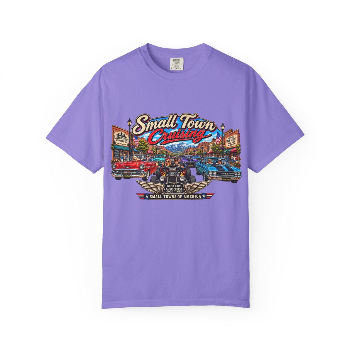 Small Town Cruising T-Shirt — Vintage Classic Car Scene Tee