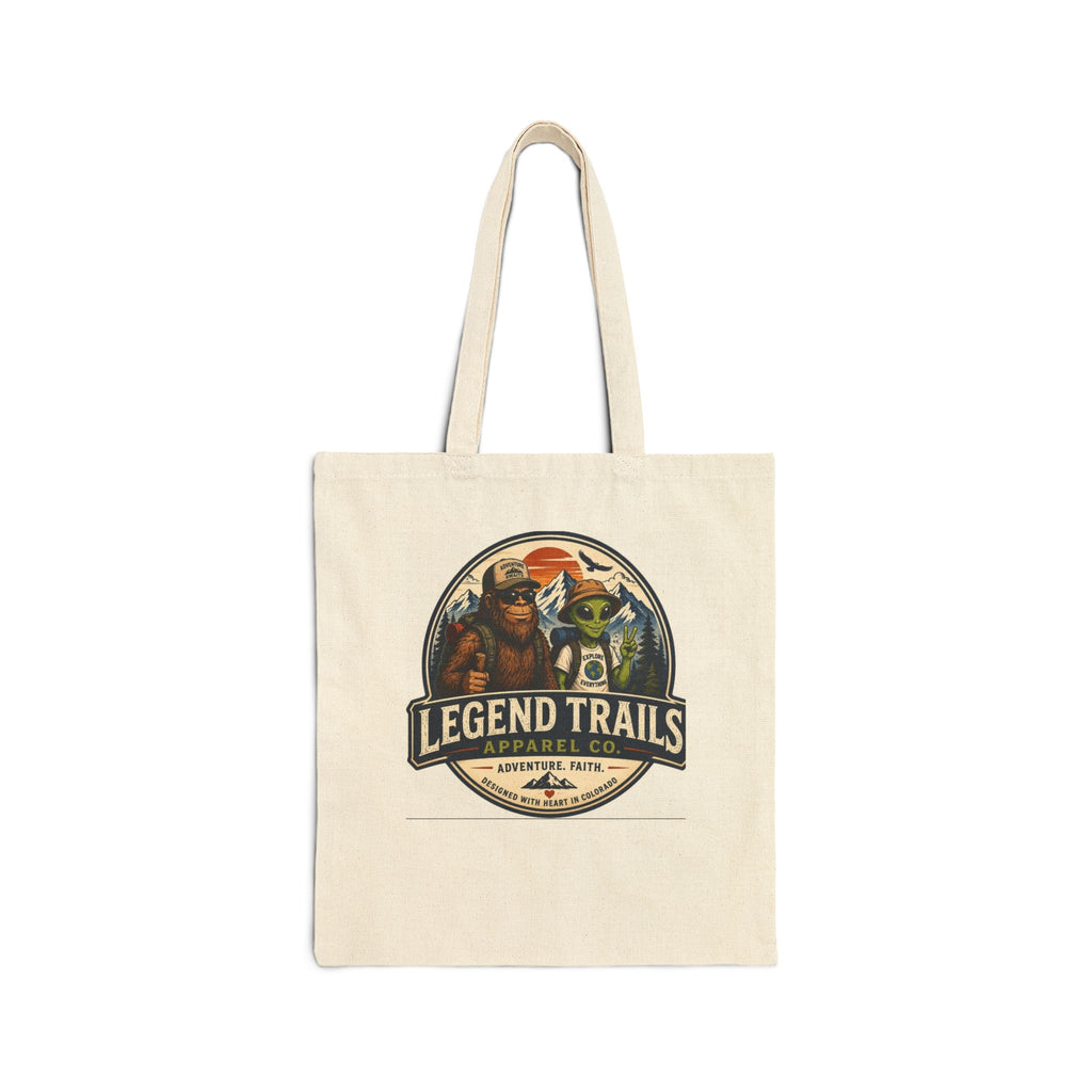 Legend Trails Canvas Tote Bag — Adventure Hike Outdoor Market Bag