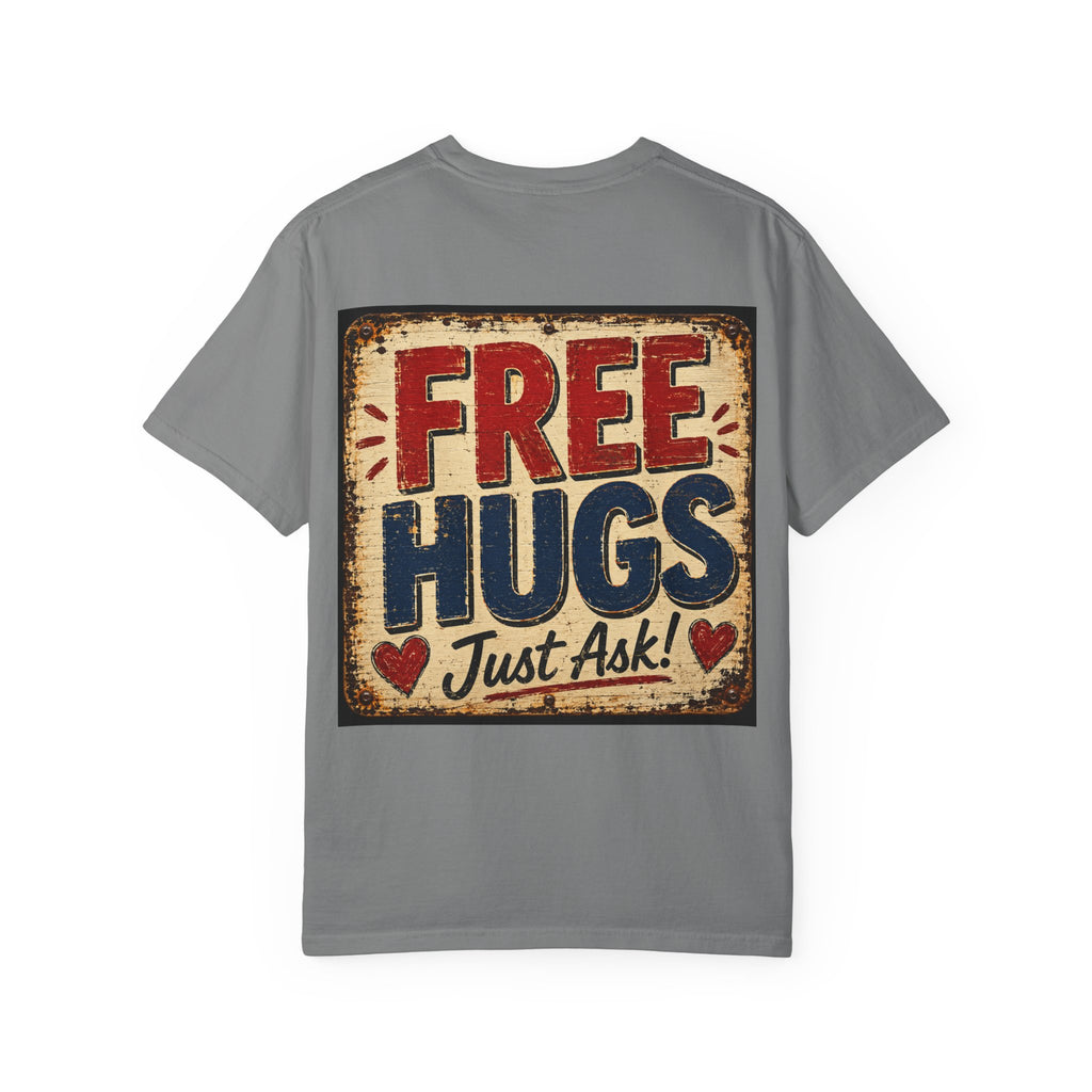 Free Hugs Vintage Graphic T-Shirt — "Free Hugs Just Ask" Comfort Tee