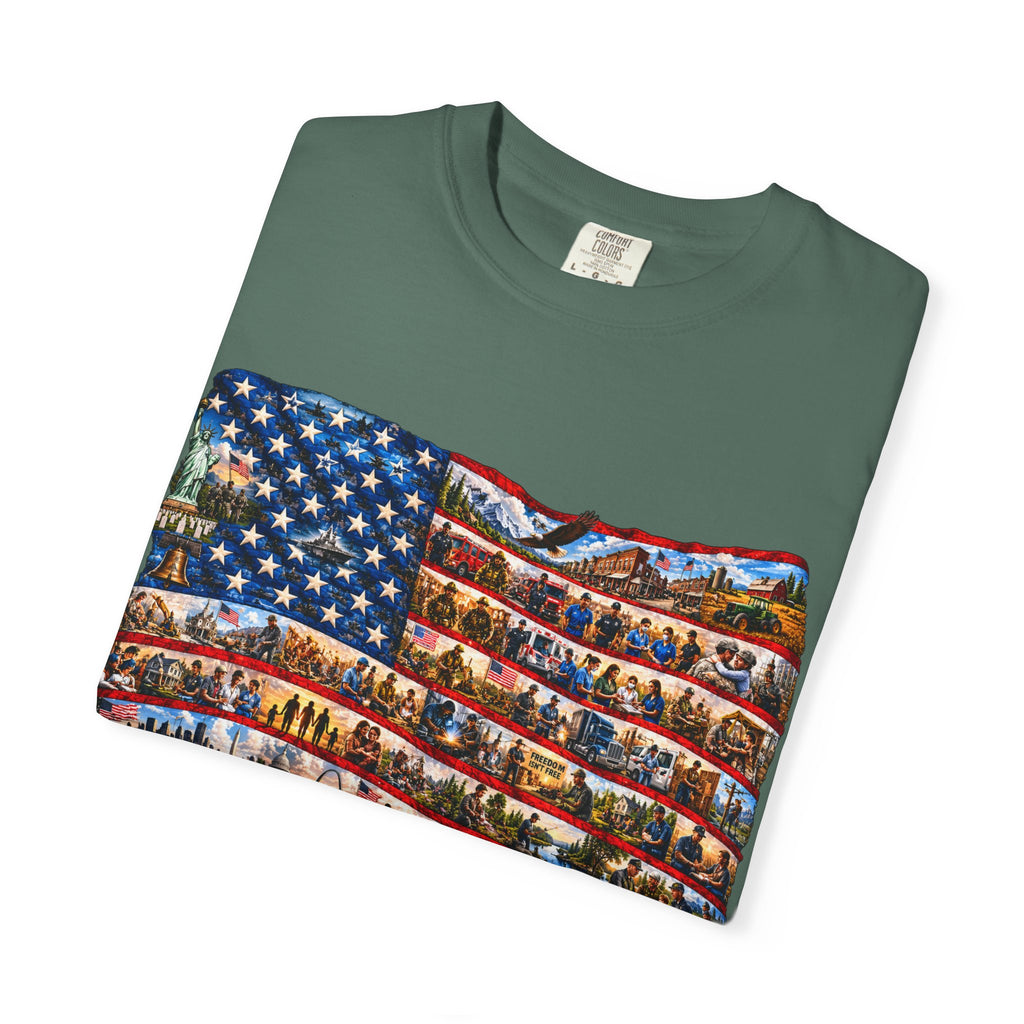 Patriotic 'America the Beautiful' Flag T-Shirt