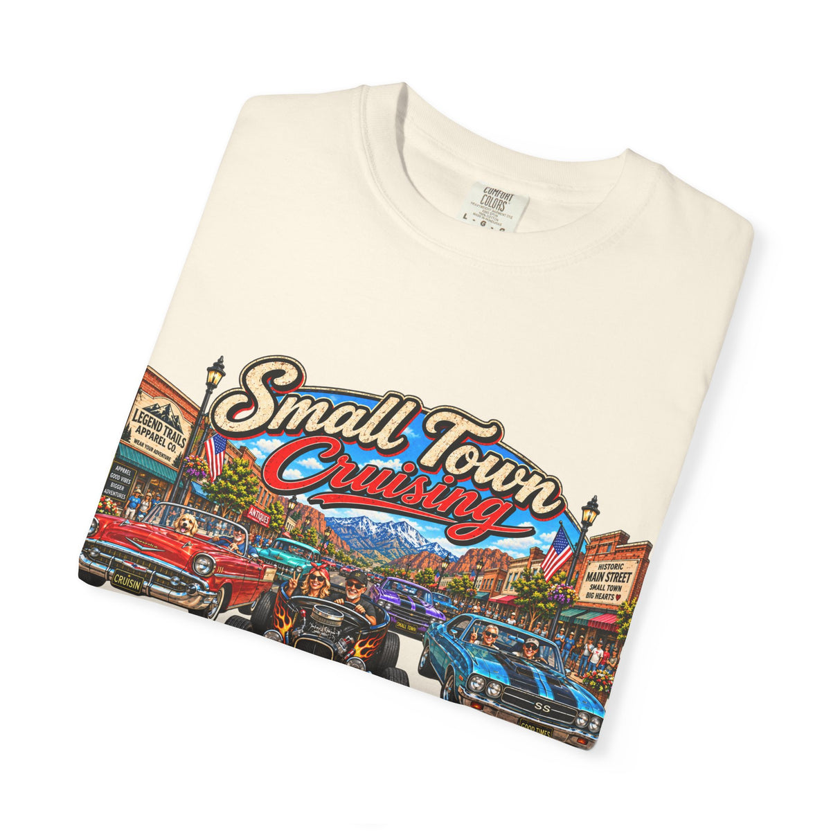 Small Town Cruising T-Shirt — Vintage Classic Car Scene Tee