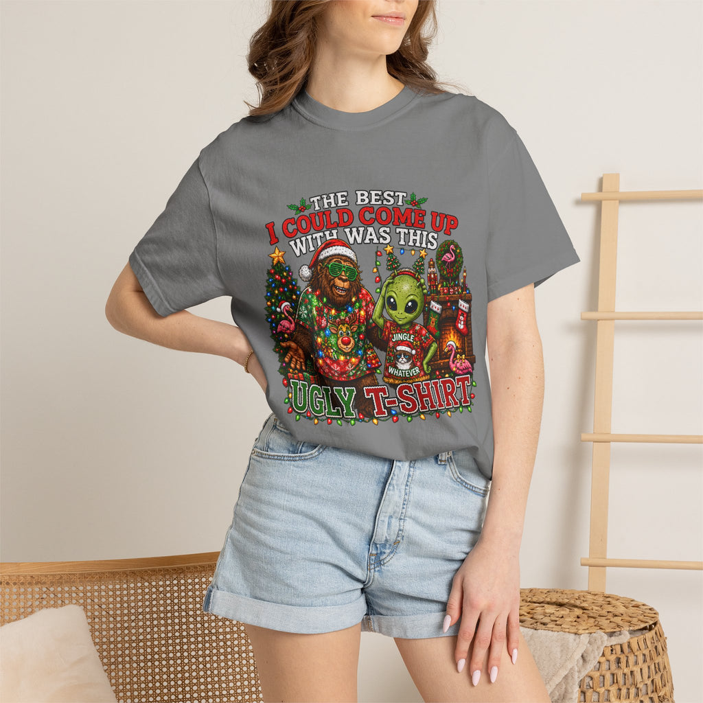 Ugly Christmas T-Shirt — 'I Could Come Up With An Elfier Design But This Is My Ugly T-Shirt' Holiday Tee