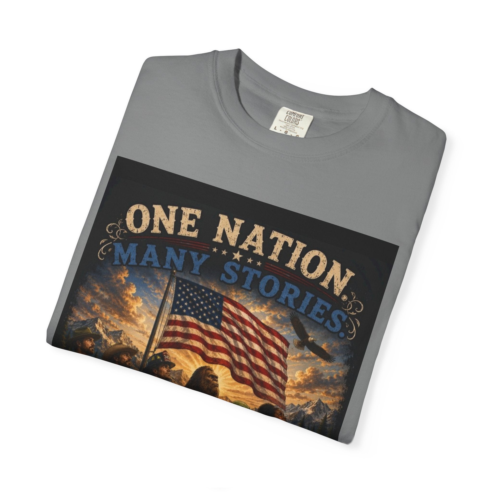 One Nation, One Flag T-Shirt — Patriotic American Flag Graphic Tee