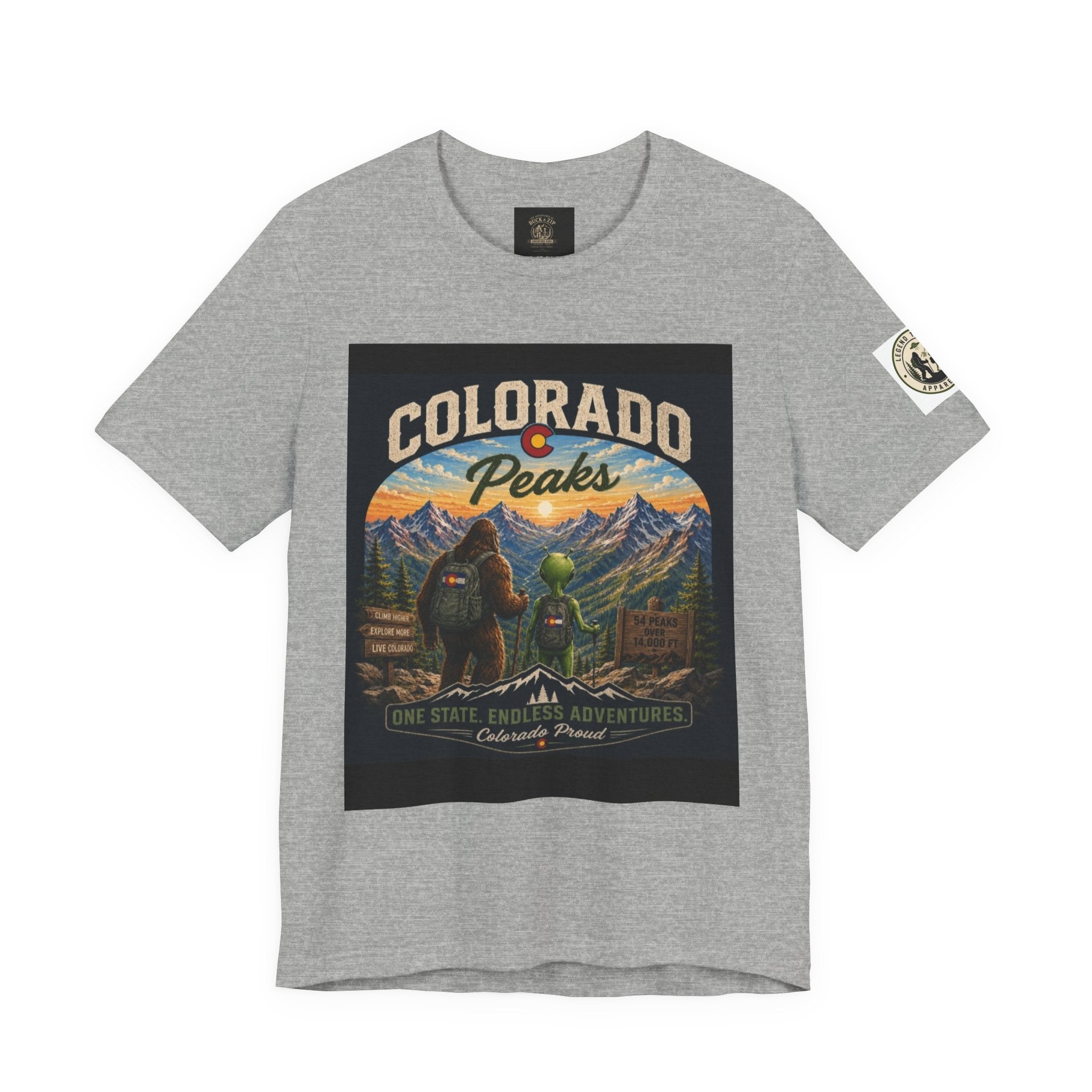 Colorado Peaks T‑Shirt — Retro Mountain Adventure Tee