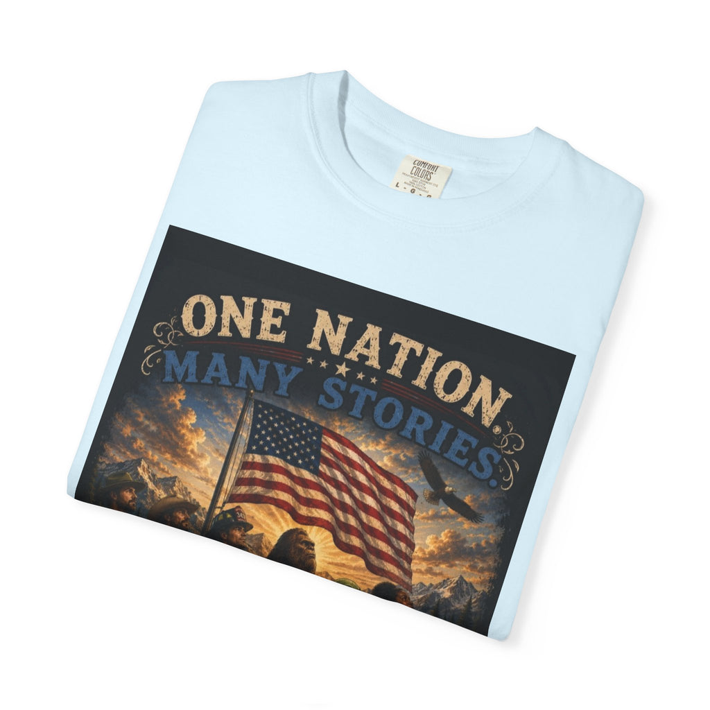 One Nation, One Flag T-Shirt — Patriotic American Flag Graphic Tee