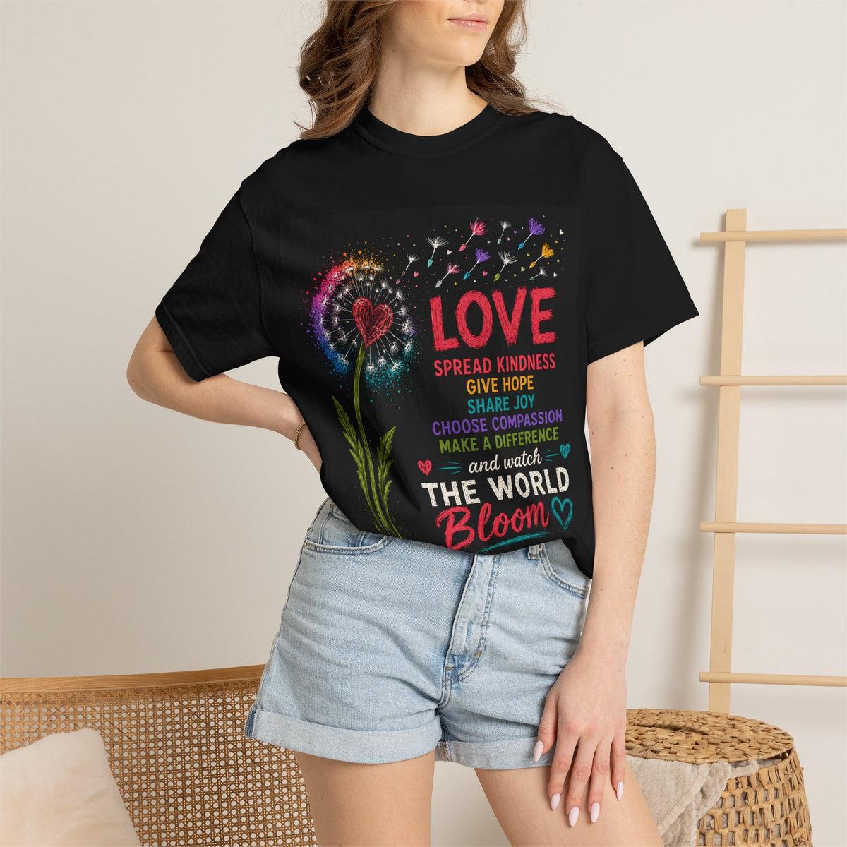 Love Blooms T-Shirt — Inspirational Kindness Quote Tee