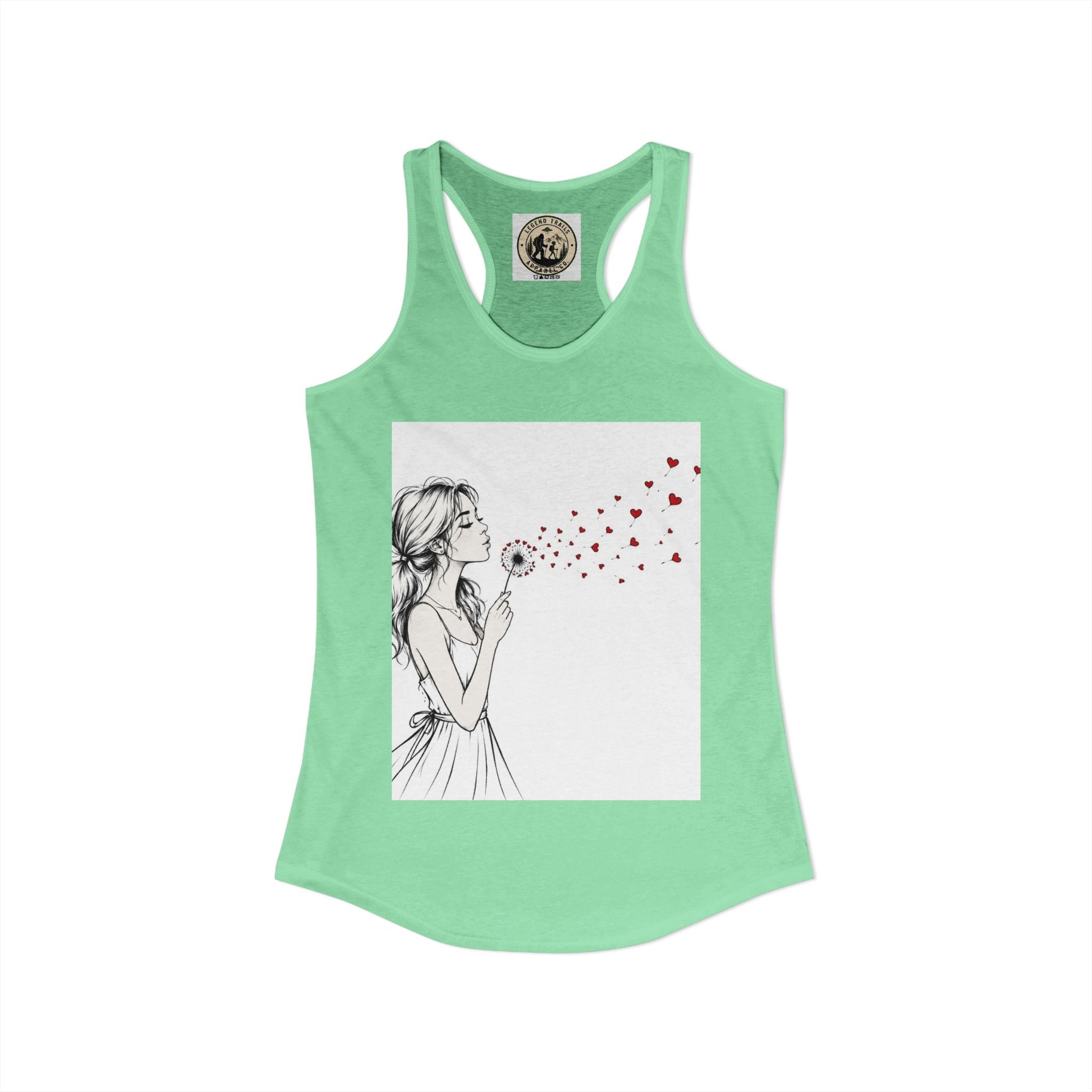 Women's Ideal Racerback Tank " SHARE THE LOVE"