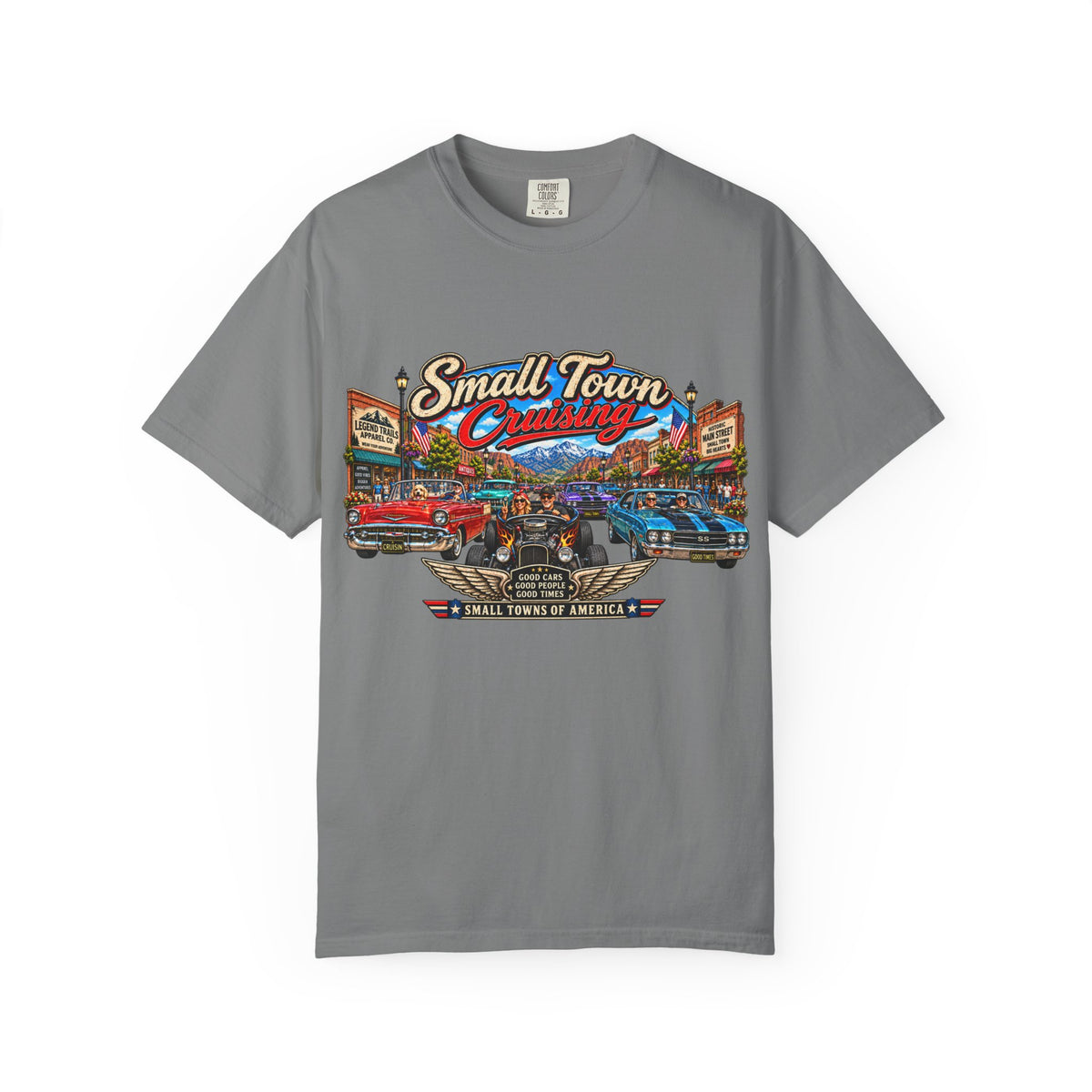 Small Town Cruising T-Shirt — Vintage Classic Car Scene Tee