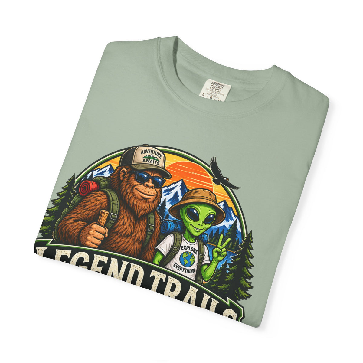Legend Trails T-Shirt — Bigfoot & Alien Adventure Graphic Tee