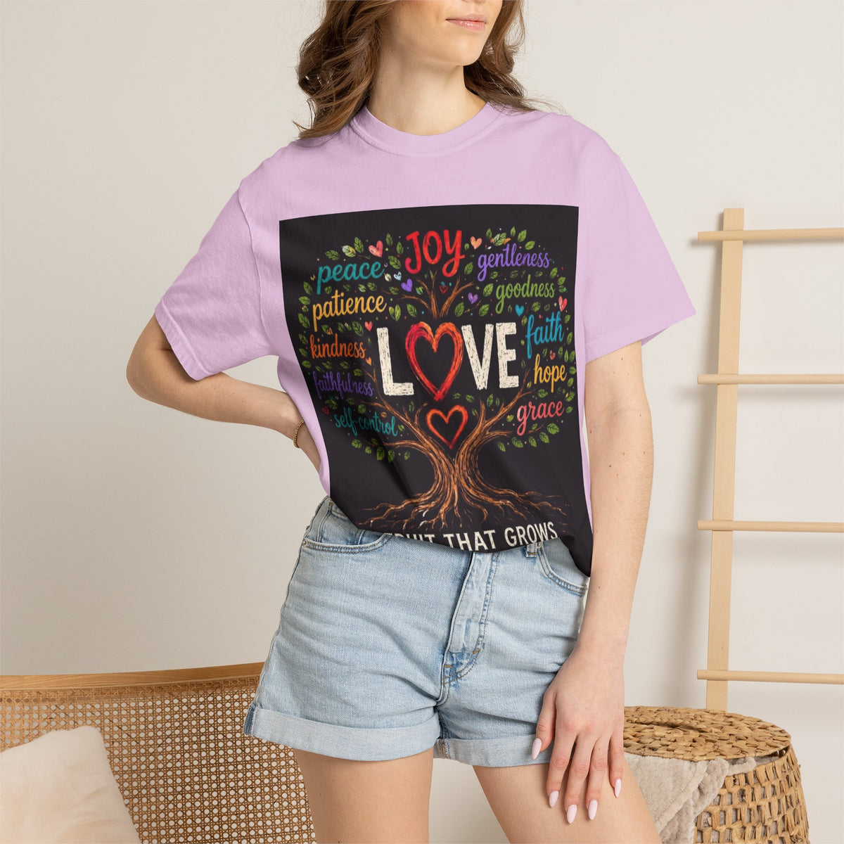 Love Tree T-Shirt — "Fruit That Grows From Love" Inspirational Faith Tee