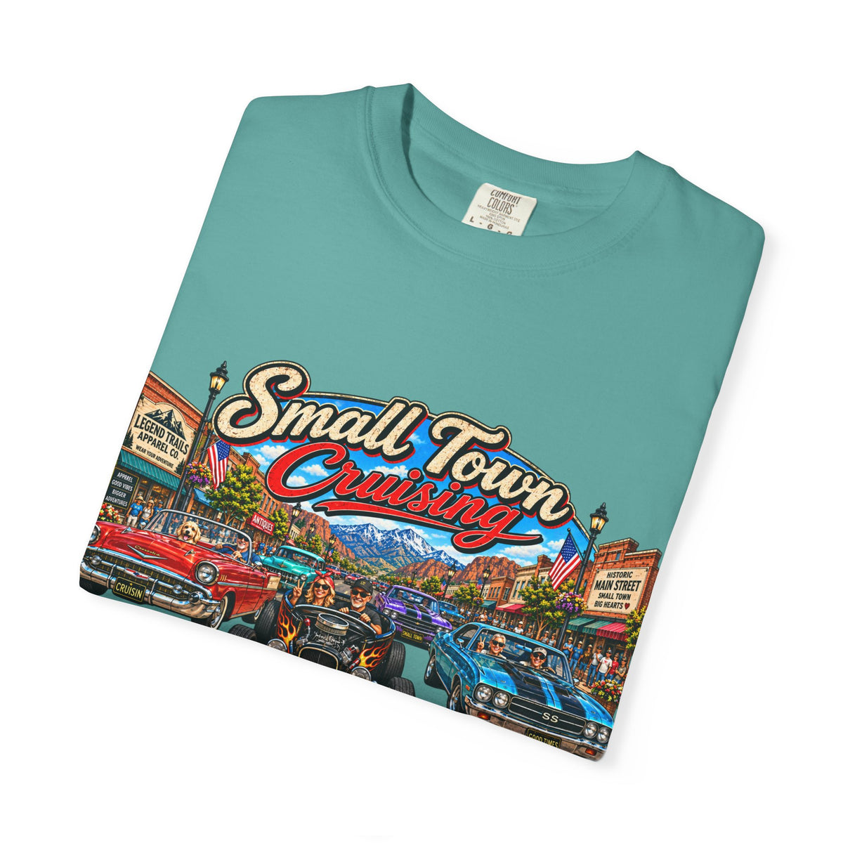 Small Town Cruising T-Shirt — Vintage Classic Car Scene Tee